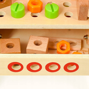 ست اسباب بازی میز ابزار چوبی Wooden tool table toy set -اسباب بازی